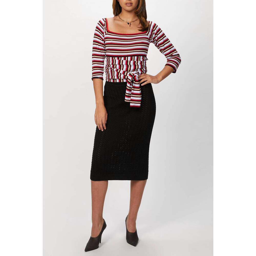 NEW MR MITTENS midi skirt in black